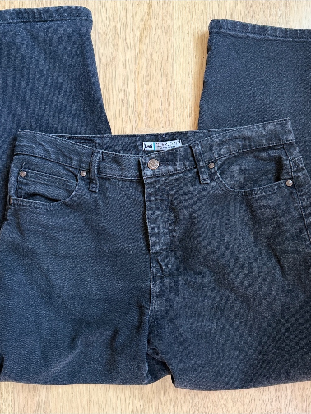 Lee Relaxed Fit at the Waist Black Jeans Size 12 Petite